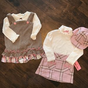 2️⃣Dress Sets!  Size 18 Months. Soft pink, tan and cream. Cute for Valentines💖